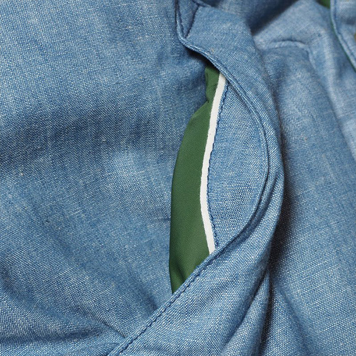 ウエアハウス WHJA-23SU005 290-232-54 Lot 2200 ROCKY MOUNTAIN × WAREHOUSE CHAMBRAY DOWN VEST シャンブレー ダウンベスト サックス メンズ