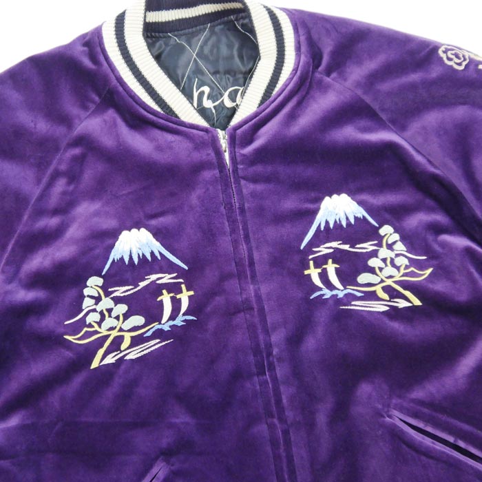 テーラー東洋 Lot No. TT15392-175 Mid 1950s Style Velveteen Souvenir Jacket “LANDSCAPE” × “DRAGON” パープル メンズ スカジャン スーベニアジャケット 別珍 ドラゴン