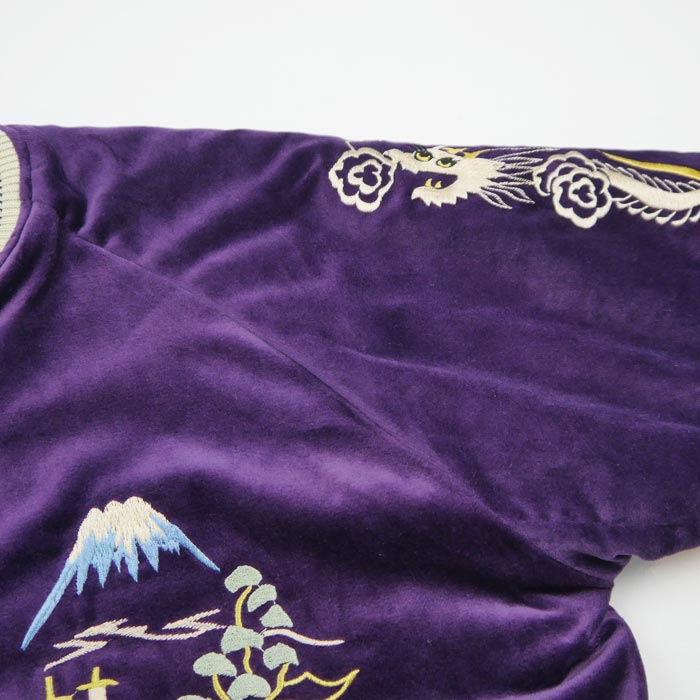 テーラー東洋 Lot No. TT15392-175 Mid 1950s Style Velveteen Souvenir Jacket “LANDSCAPE” × “DRAGON” パープル メンズ スカジャン スーベニアジャケット 別珍 ドラゴン