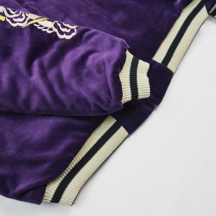 テーラー東洋 Lot No. TT15392-175 Mid 1950s Style Velveteen Souvenir Jacket “LANDSCAPE” × “DRAGON” パープル メンズ スカジャン スーベニアジャケット 別珍 ドラゴン
