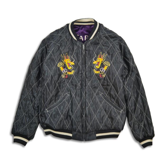 テーラー東洋 Lot No. TT15392-175 Mid 1950s Style Velveteen Souvenir Jacket “LANDSCAPE” × “DRAGON” パープル メンズ スカジャン スーベニアジャケット 別珍 ドラゴン