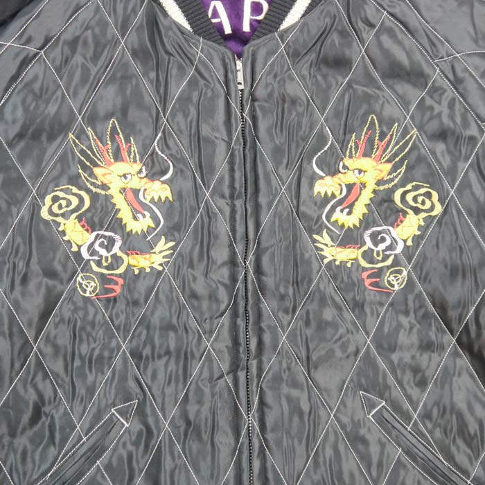 テーラー東洋 Lot No. TT15392-175 Mid 1950s Style Velveteen Souvenir Jacket “LANDSCAPE” × “DRAGON” パープル メンズ スカジャン スーベニアジャケット 別珍 ドラゴン