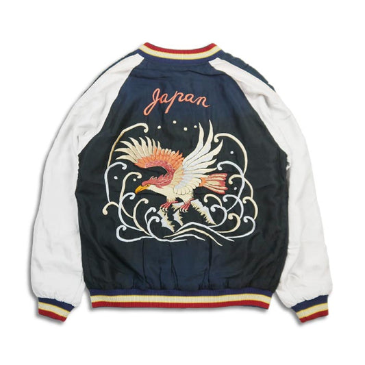 テーラー東洋 Lot No. TT15393-119 Early 1950s Style Acetate Souvenir Jacket “EAGLE” × “DRAGON” (AGING MODEL) ブラック メンズ スカジャン スーベニアジャケット エイジング イーグル ドラゴン