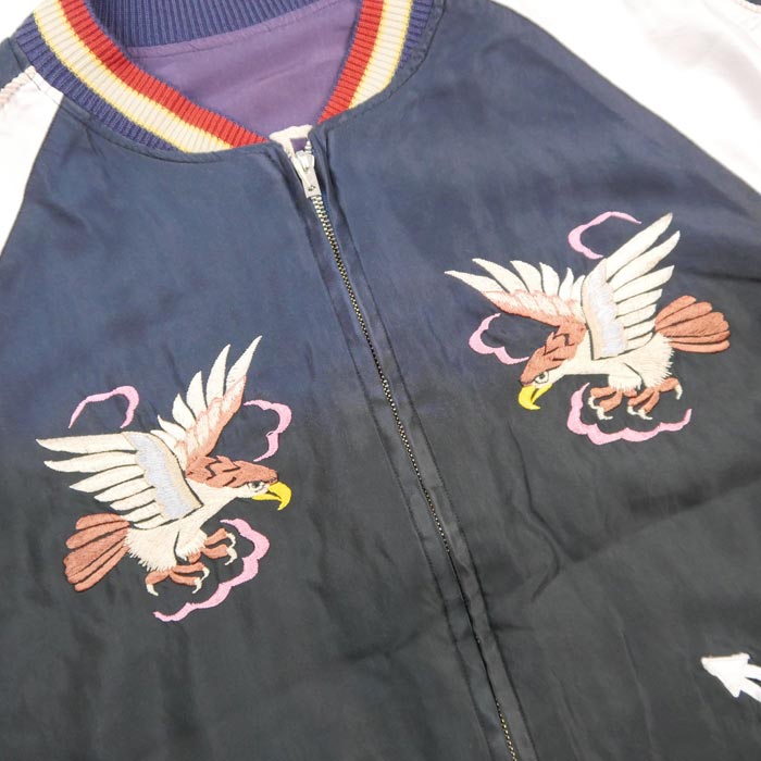 テーラー東洋 Lot No. TT15393-119 Early 1950s Style Acetate Souvenir Jacket “EAGLE” × “DRAGON” (AGING MODEL) ブラック メンズ スカジャン スーベニアジャケット エイジング イーグル ドラゴン