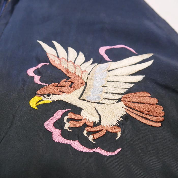 テーラー東洋 Lot No. TT15393-119 Early 1950s Style Acetate Souvenir Jacket “EAGLE” × “DRAGON” (AGING MODEL) ブラック メンズ スカジャン スーベニアジャケット エイジング イーグル ドラゴン