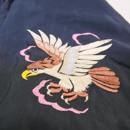 テーラー東洋 Lot No. TT15393-119 Early 1950s Style Acetate Souvenir Jacket “EAGLE” × “DRAGON” (AGING MODEL) ブラック メンズ スカジャン スーベニアジャケット エイジング イーグル ドラゴン