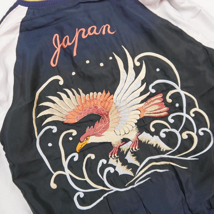 テーラー東洋 Lot No. TT15393-119 Early 1950s Style Acetate Souvenir Jacket “EAGLE” × “DRAGON” (AGING MODEL) ブラック メンズ スカジャン スーベニアジャケット エイジング イーグル ドラゴン