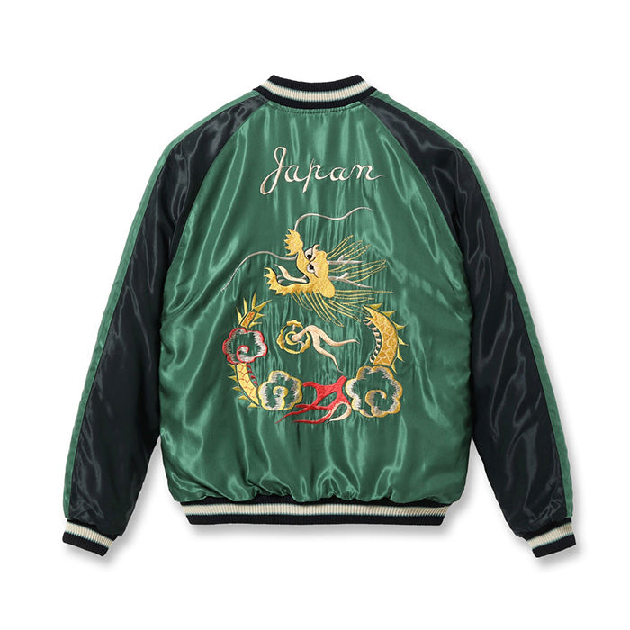 TOYO ENTERPRISE Lot No. TT15795-119 / Mid 1950s Style Velveteen (Two-tone) × Acetate Souvenir Jacket “TIGER HEAD” × “GOLD DRAGON”