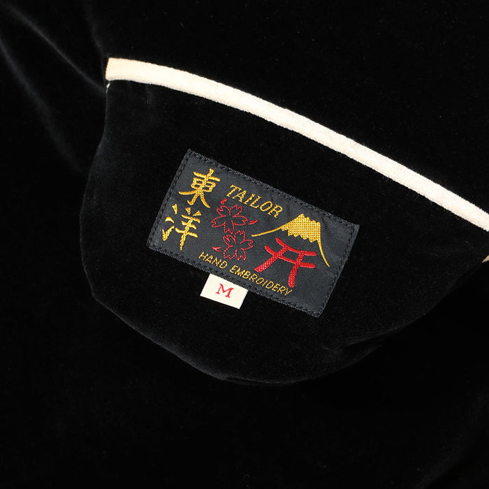 TOYO ENTERPRISE Lot No. TT15795-119 / Mid 1950s Style Velveteen (Two-tone) × Acetate Souvenir Jacket “TIGER HEAD” × “GOLD DRAGON”