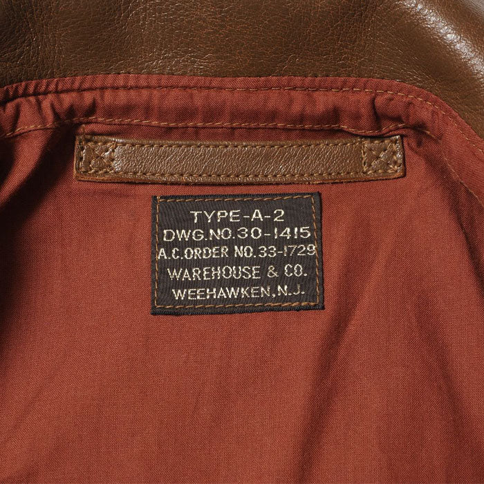 WARE HOUSE 2232 WERBER LEATHER COAT CO. TYPE A-2 JACKET ORDER NO.33-1729