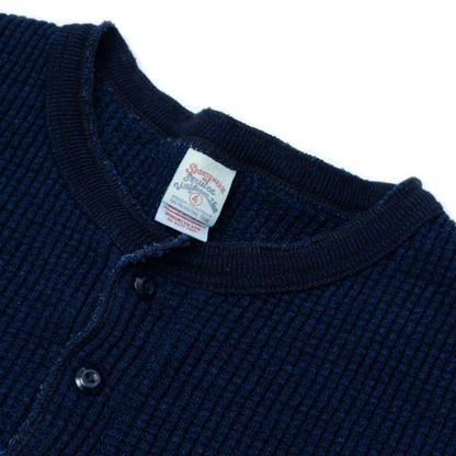 UES ビッグワッフル ヘンリーネックＴシャツ インディゴ