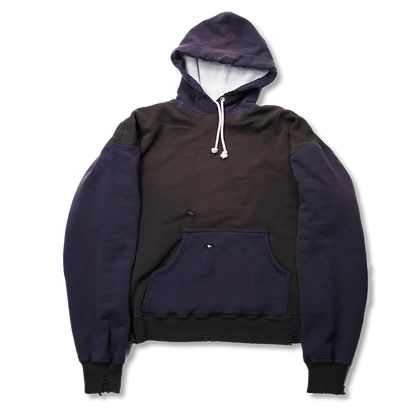 FULL COUNT 3770-1 Fading Double Face Sweat Hoodie(damage less):Gry Egg/Blk Egg/Pnk Gry/Egg