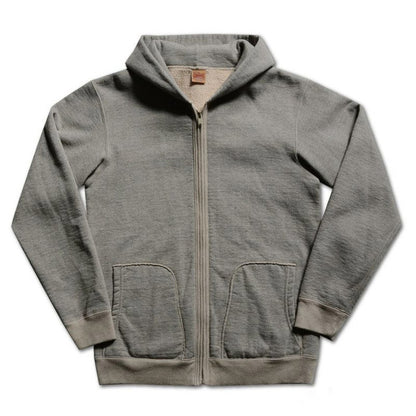 24FW デラックスウエア SPZ-00 FULLZIP PARKA PLAIN 杢GRAY.BEIGE フルジップパーカー メンズ ロングセラーモデル フーディー