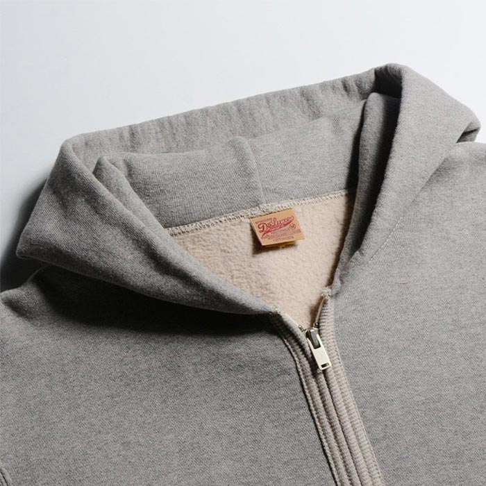 24FW デラックスウエア SPZ-00 FULLZIP PARKA PLAIN 杢GRAY.BEIGE フルジップパーカー メンズ ロングセラーモデル フーディー