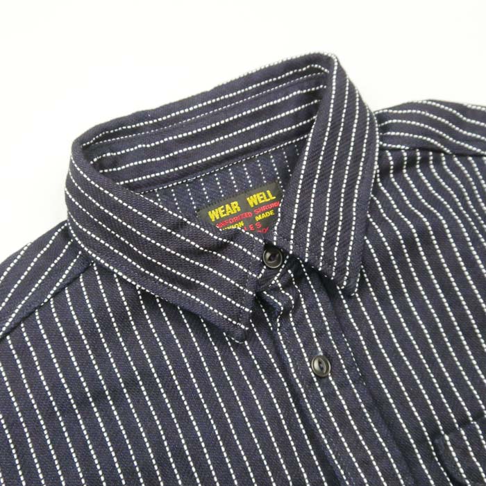 ウエス 501656 インディゴストライプネル ヘビーネルシャツ インディゴ メンズ