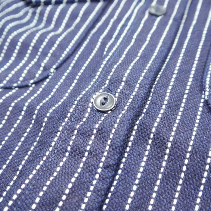 ウエス 501656 インディゴストライプネル ヘビーネルシャツ インディゴ メンズ
