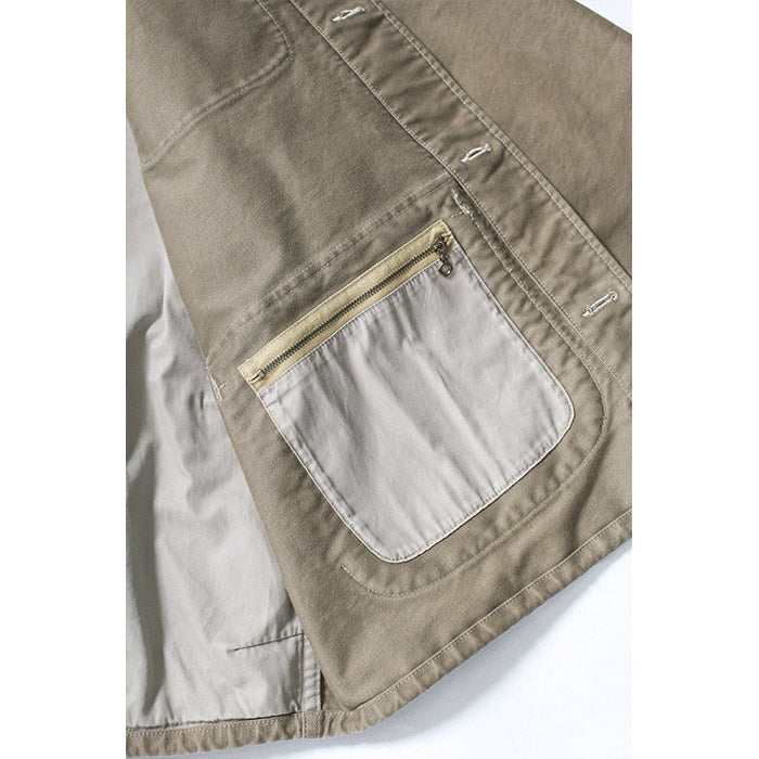 バウワウ BW2302-WJ WARDEN JACKET KHAKI AGEING ワーデンジャケット カーキ メンズ