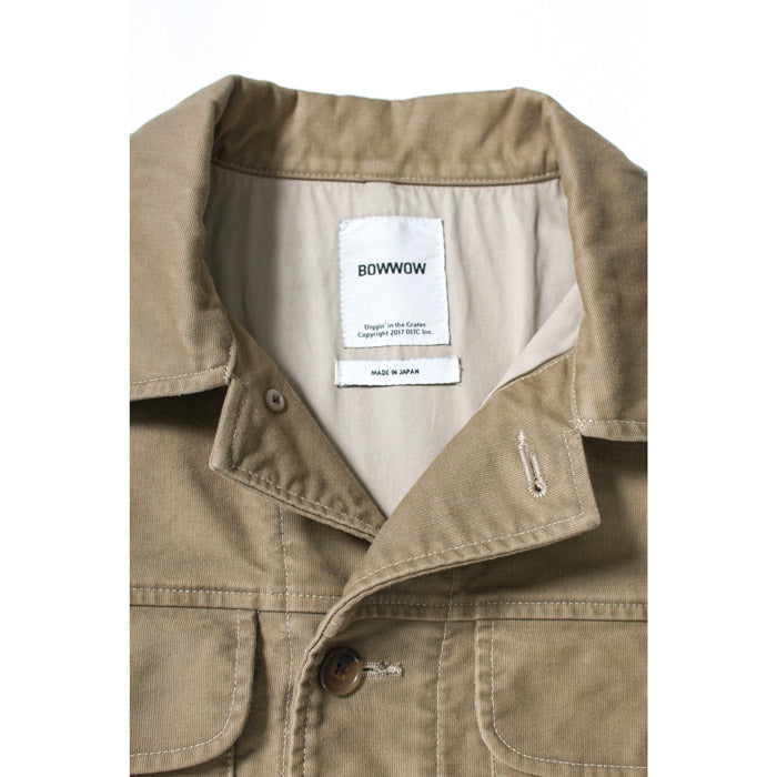 バウワウ BW2302-WJ WARDEN JACKET KHAKI AGEING ワーデンジャケット カーキ メンズ