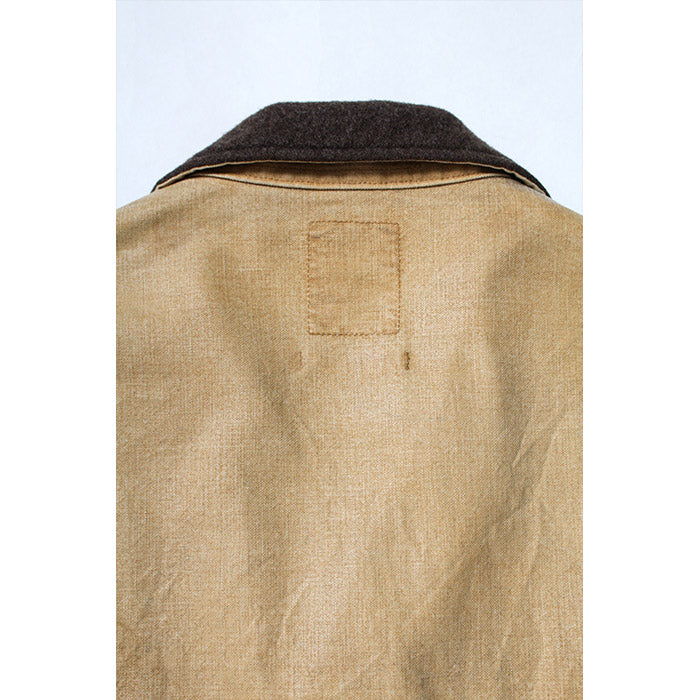 バウワウ BW2302-TCFJ TIN CLOTH FIELD JACKET TAN DUSTY AGEING オイルフィニッシュ フィールドジャケット ベージュ メンズ
