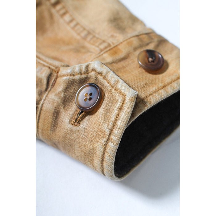 バウワウ BW2302-TCFJ TIN CLOTH FIELD JACKET TAN DUSTY AGEING オイルフィニッシュ フィールドジャケット ベージュ メンズ