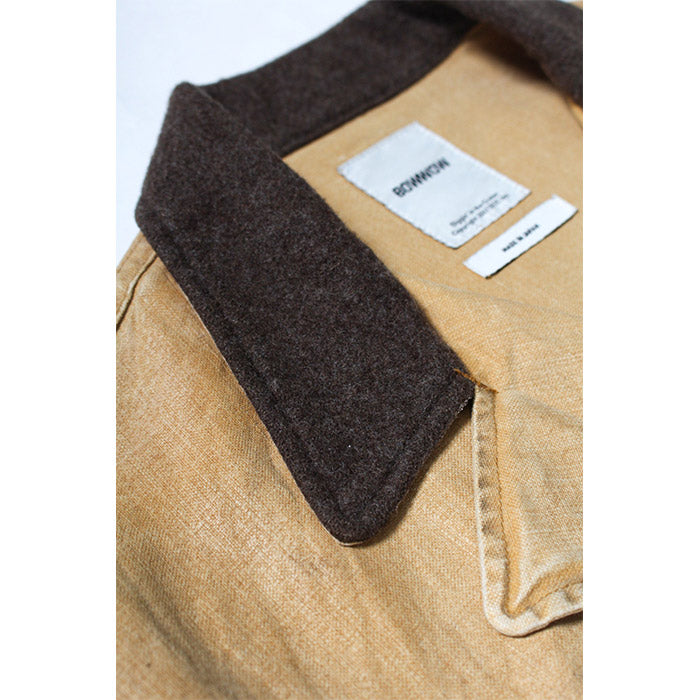 バウワウ BW2302-TCFJ TIN CLOTH FIELD JACKET TAN DUSTY AGEING オイルフィニッシュ フィールドジャケット ベージュ メンズ