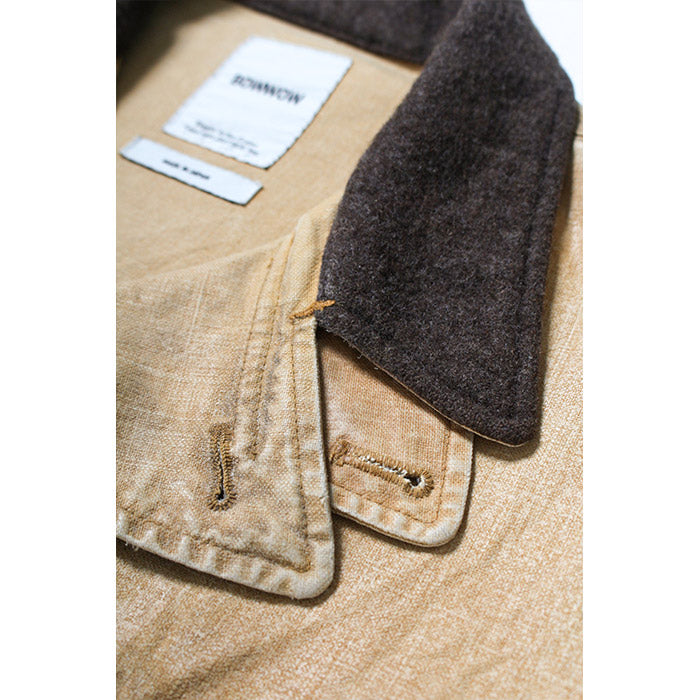 バウワウ BW2302-TCFJ TIN CLOTH FIELD JACKET TAN DUSTY AGEING オイルフィニッシュ フィールドジャケット ベージュ メンズ