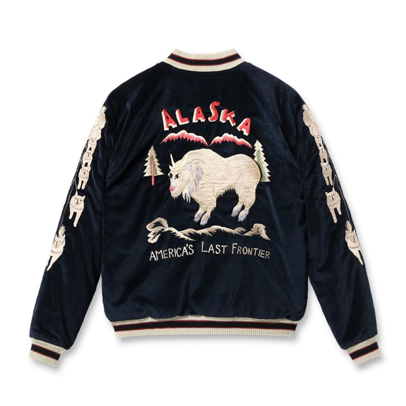 テーラー東洋 Lot No. TT15544-128 Late 1950s Style Velveteen Souvenir Jacket “MOUNTAIN GOAT” × “ALASKANFLAG”