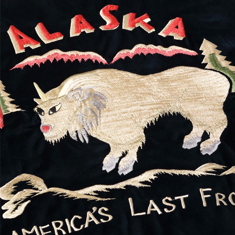 テーラー東洋 Lot No. TT15544-128 Late 1950s Style Velveteen Souvenir Jacket “MOUNTAIN GOAT” × “ALASKANFLAG”