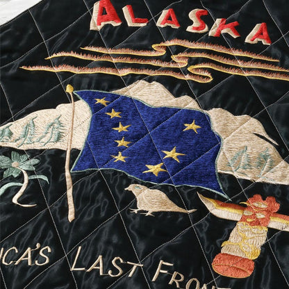 テーラー東洋 Lot No. TT15544-128 Late 1950s Style Velveteen Souvenir Jacket “MOUNTAIN GOAT” × “ALASKANFLAG”