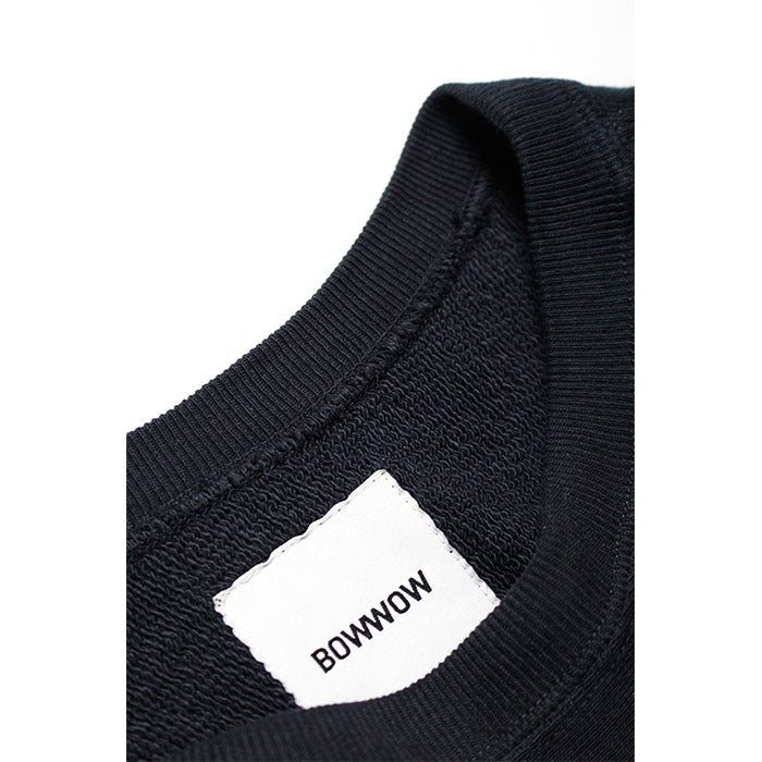 バウワウ BW2302-ZDCS ZIP DAMAGED CREW SWEAT BLACK DAMAGE ヴィンテージクルースウェット ブラック メンズ