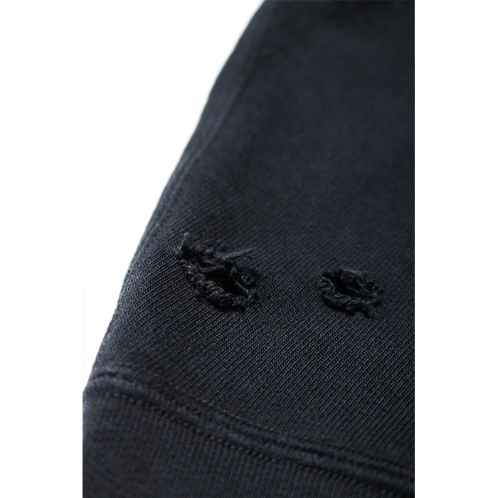 バウワウ BW2302-ZDCS ZIP DAMAGED CREW SWEAT BLACK DAMAGE ヴィンテージクルースウェット ブラック メンズ
