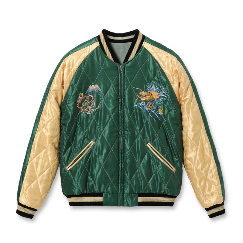 テーラー東洋 Lot No. TT15544-141 Mid 1950s Style Velveteen Souvenir Jacket “BLACK EAGLE” × “JAPAN MAP”