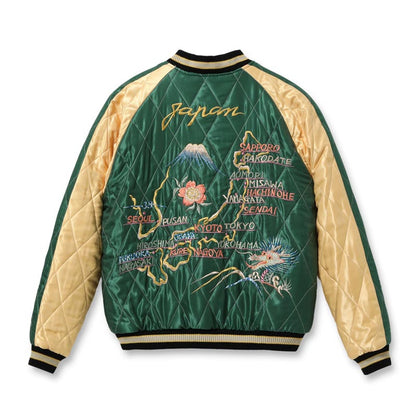 テーラー東洋 Lot No. TT15544-141 Mid 1950s Style Velveteen Souvenir Jacket “BLACK EAGLE” × “JAPAN MAP”