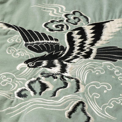 テーラー東洋 Lot No. TT15544-141 Mid 1950s Style Velveteen Souvenir Jacket “BLACK EAGLE” × “JAPAN MAP”