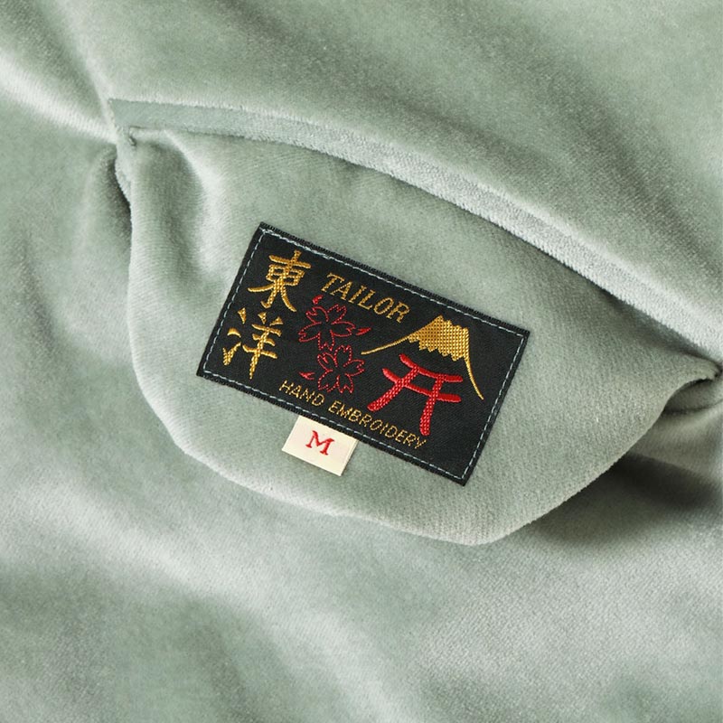 テーラー東洋 Lot No. TT15544-141 Mid 1950s Style Velveteen Souvenir Jacket “BLACK EAGLE” × “JAPAN MAP”