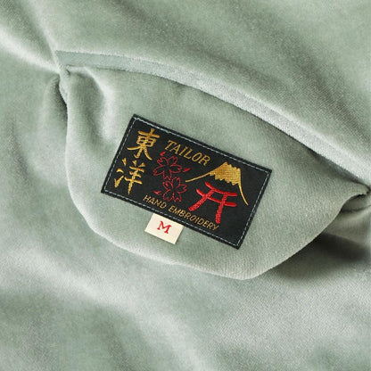 テーラー東洋 Lot No. TT15544-141 Mid 1950s Style Velveteen Souvenir Jacket “BLACK EAGLE” × “JAPAN MAP”