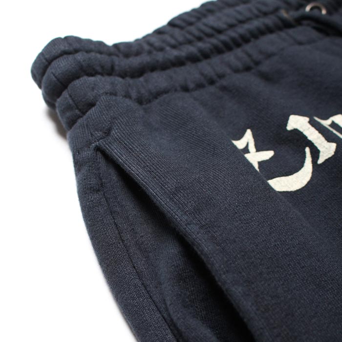 バウワウ BW2302-ZDSP ZIP DAMAGED SWEAT PANTS ブラック メンズ スウェット パンツ 擬音ワードプリント ヴィンテージスウェット