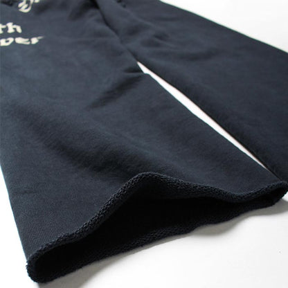 バウワウ BW2302-ZDSP ZIP DAMAGED SWEAT PANTS ブラック メンズ スウェット パンツ 擬音ワードプリント ヴィンテージスウェット