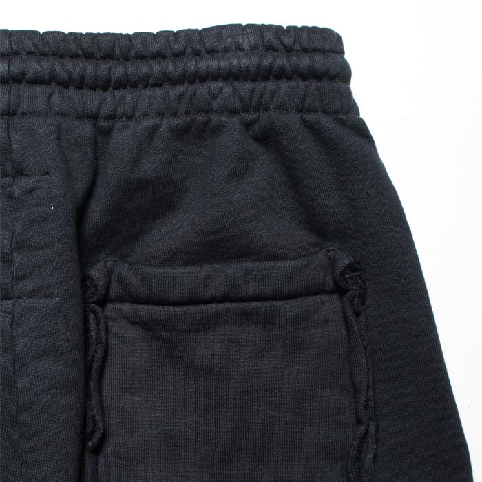 バウワウ BW2302-ZDSP ZIP DAMAGED SWEAT PANTS ブラック メンズ スウェット パンツ 擬音ワードプリント ヴィンテージスウェット