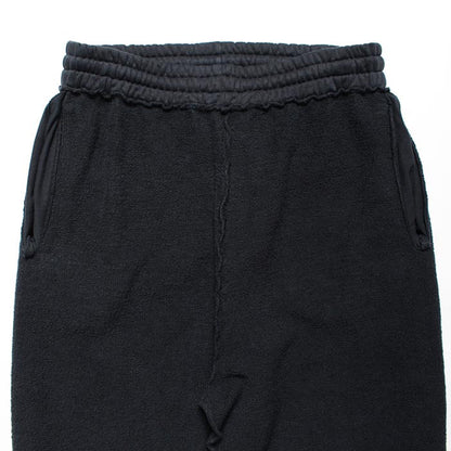 バウワウ BW2302-ZDSP ZIP DAMAGED SWEAT PANTS ブラック メンズ スウェット パンツ 擬音ワードプリント ヴィンテージスウェット