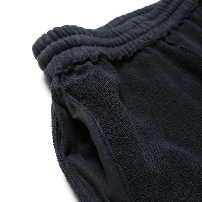 バウワウ BW2302-ZDSP ZIP DAMAGED SWEAT PANTS ブラック メンズ スウェット パンツ 擬音ワードプリント ヴィンテージスウェット