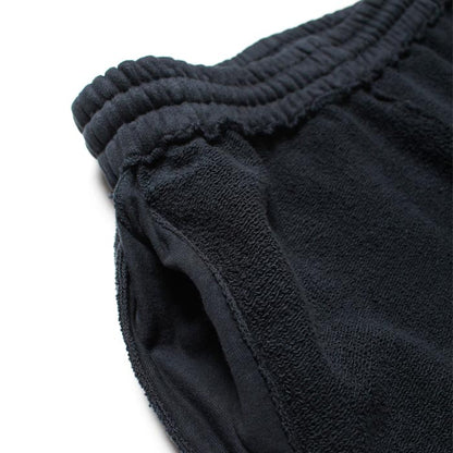 バウワウ BW2302-ZDSP ZIP DAMAGED SWEAT PANTS ブラック メンズ スウェット パンツ 擬音ワードプリント ヴィンテージスウェット