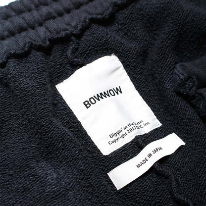 バウワウ BW2302-ZDSP ZIP DAMAGED SWEAT PANTS ブラック メンズ スウェット パンツ 擬音ワードプリント ヴィンテージスウェット