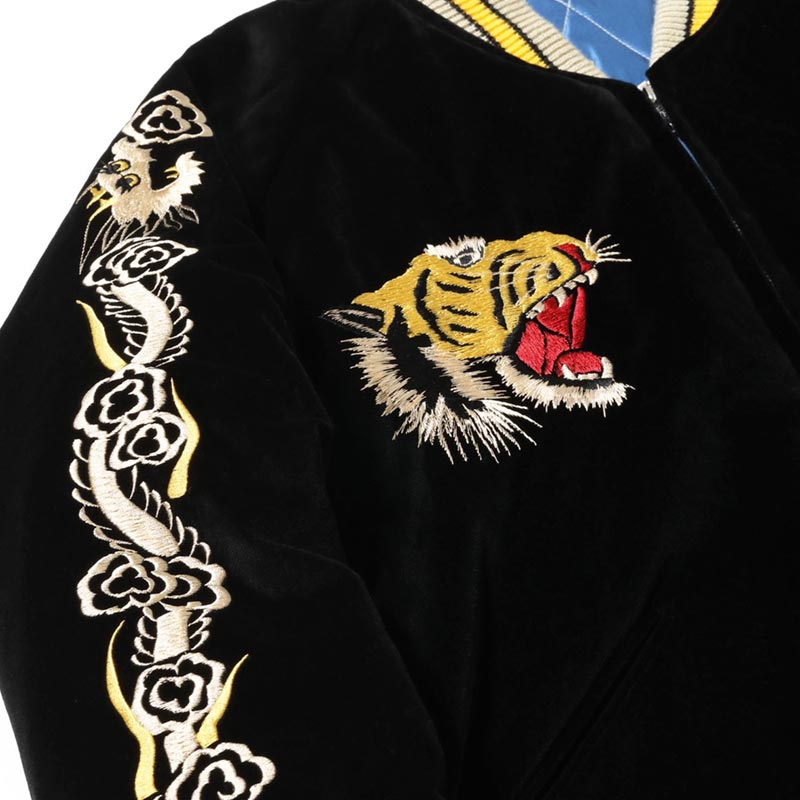 テーラー東洋 Lot No. TT15544-119 Mid 1950s Style Velveteen Souvenir Jacket “ROARING TIGER” × “WHITE EAGLE”