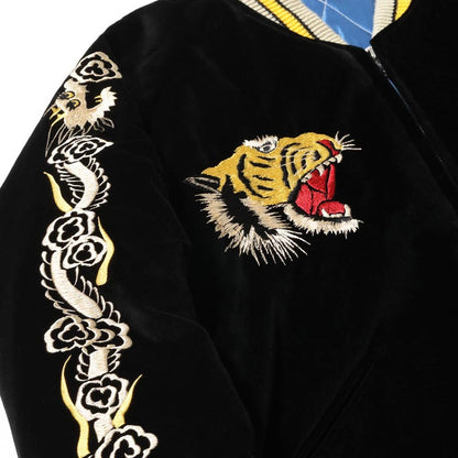 テーラー東洋 Lot No. TT15544-119 Mid 1950s Style Velveteen Souvenir Jacket “ROARING TIGER” × “WHITE EAGLE”