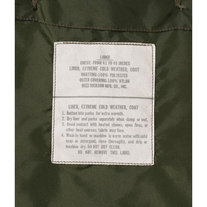 バズリクソンズ Lot No. BR14863 Type M-65 LINER “BUZZ RICKSON MFG. CO., INC.”