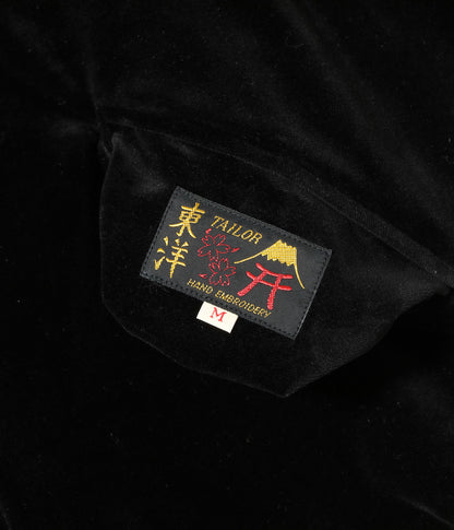 TOYO ENTERPRISE Lot No. TT15792-119 / Late 1950s Style Velveteen Souvenir Jacket “POLAR BEAR” × “ALASKA MAP”