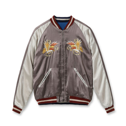 テーラー東洋 Lot No. TT15618-125 / Early 1950s Style Acetate Souvenir Jacket “KOSHO & CO.” Special Edition “WHITE DRAGON” × “WHITE DRAGON”