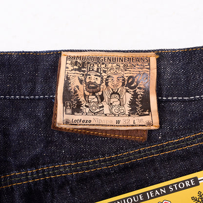 SAMURAI JEANS×UNIQUE JEAN STORE 別注 蝦夷ジーンズ S510VXJ-Ezo TYPE12-NIPOPO 二ポポ17oz 右綾デニム