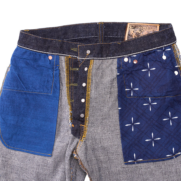 SAMURAI JEANS×UNIQUE JEAN STORE 別注 蝦夷ジーンズ S510VXJ-Ezo TYPE12-NIPOPO 二ポポ17oz 右綾デニム